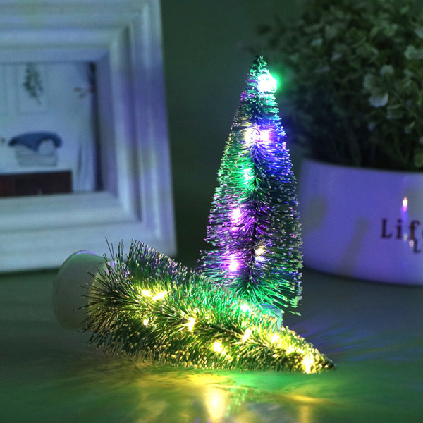 1:12 Dukkehus Juletræ LED Glødende juletræ Model Color light