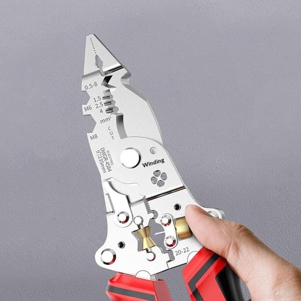 Trådstripper og tvinner for kutting og trekking av ledninger Red