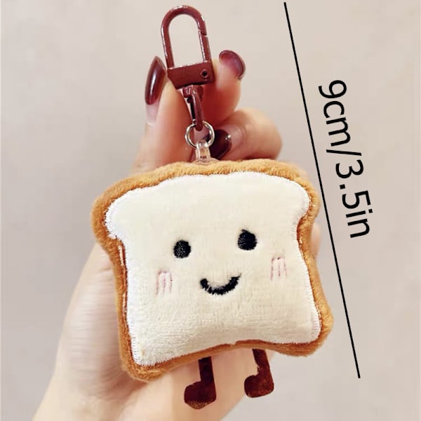 Toast Bread Avaimenperä Cartoon Pehmo Doll Riipus avaimenperä Char
