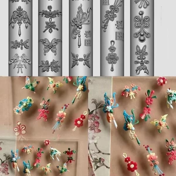 3D Barock Ängel Nagelform Silikon Nagelkonst Berlocker DIY Verktyg Te E