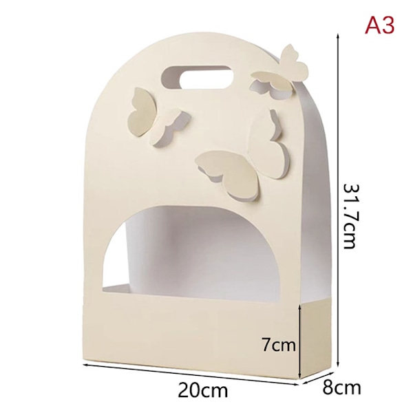 Bukett Tote Box Butterfly Hollow Out Handle Basket Party Gift A3