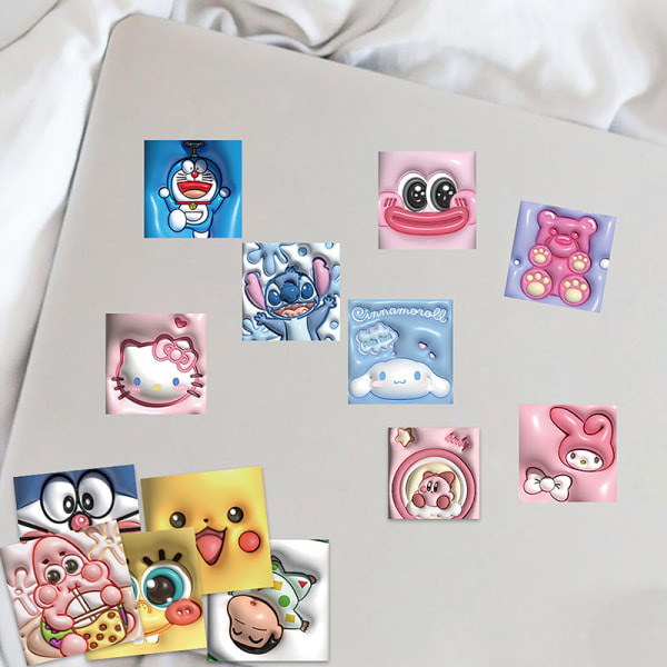 62 stk tegneserie Anime 3D udvidelse Pikachu Kuromi Stickers Waterp