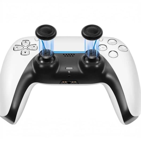 6 STK Spillkontroller Joystick-hette Erstatningsdeler Anti-løs White