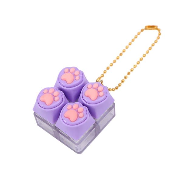 Bärbar tangentbordsklickare Fidget Nyckelring Set Knappar För White