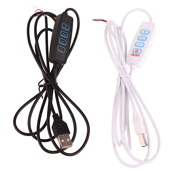 1,5M USB 5V LED Trefarget dimming Fargebryter Kabeldimmer 4-K white