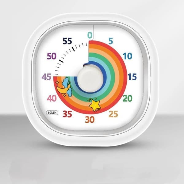 Stille visuel timer til klasseværelset med natlys til hjemmeskole A5
