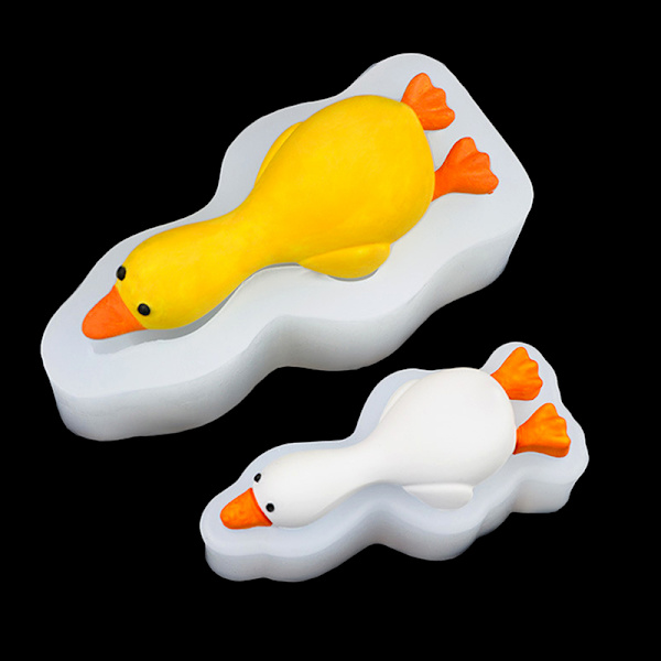 3D Andeform Silikonform DIY Duftlys Gips Såpe Leire A3