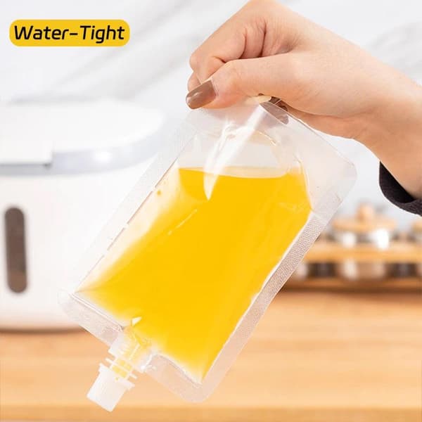 100x Stående Plast Drikkepose Tudpose Drikkevare Væske Juice 500ml 100pcs
