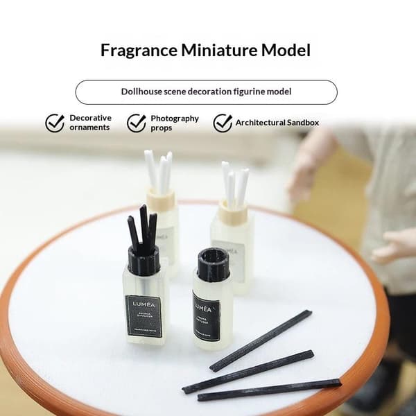 1/5 stk miniatyr aromadiffusormodeller dukkehus mini duft White