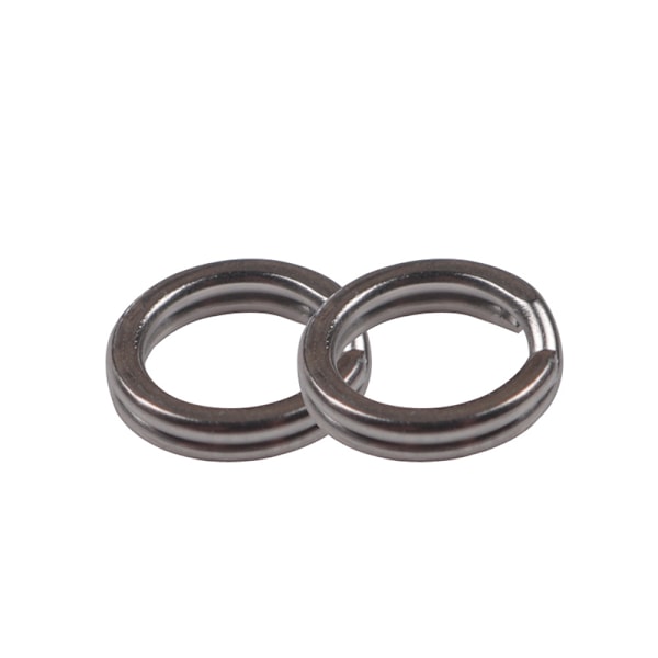 100 stk Fishing Split Rings 2,5-8mm Bait Snap Sølv Rustfri S 4