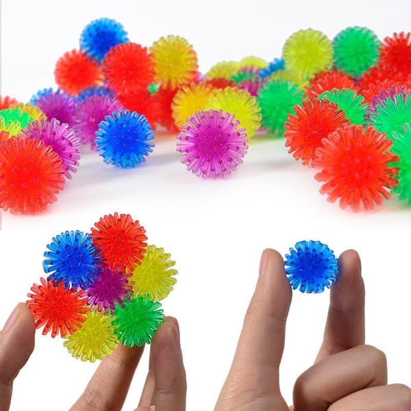20 stk. Mini Bløde Piggede Sansebolde Legetøj Lyse Legetøj 20Pcs Random color