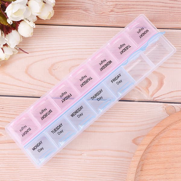 1 stk 7-dagers pilleboks Medisin Tablettdispenser Organizer Weekly S