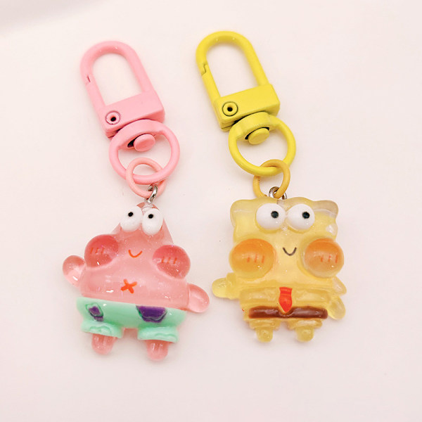1 kpl Kawaii Spongebobed Patrick Star -avaimenperä ja sarjakuvareppu 03