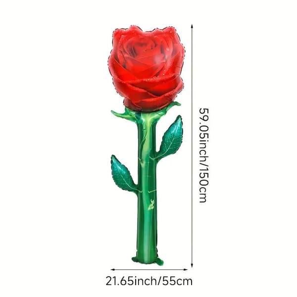 Store røde roseballoner Roseblomstformede folieballoner til Val Red