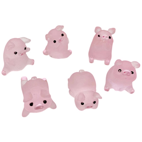 1/5 kpl Mini Luminous Piggy Decor -auton kojelauta kodin koristeet D 1pc