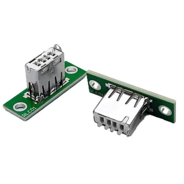 5 stk. USB med fast printpladestik DIY panelmonteringsreparation C 5pcs