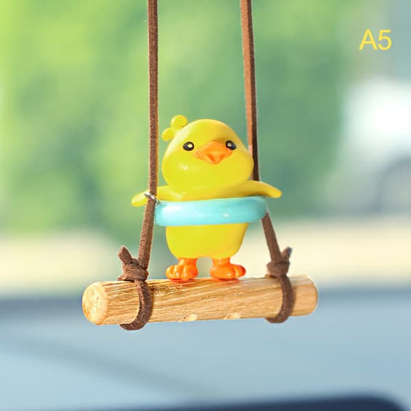 Tecknad e animerade biltillbehör Swinging Duck hänge Car Ac A2