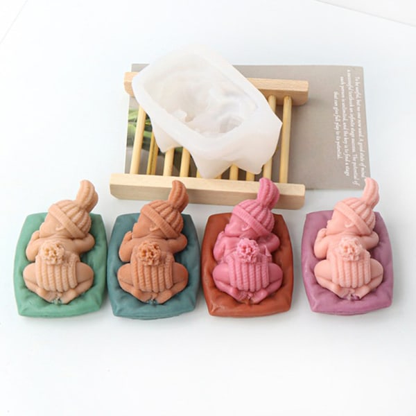 3D Baby Sleeping Shape Silikoneform Køkken Fondant Kage Bagning