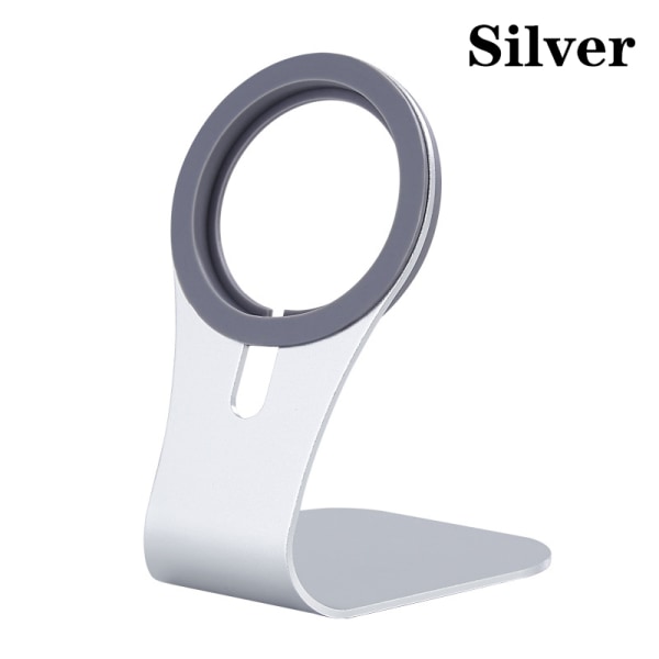 Magsafe mobiltelefonladerstativ Magnetisk telefonstativ i aluminium silver
