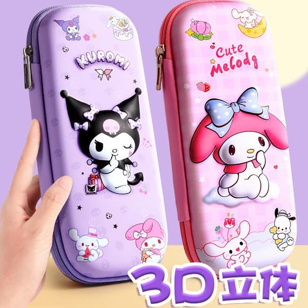Sanrio 3D Kuromi Cinnamoroll Tilava Kynäkotelo A4