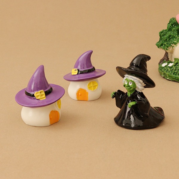 Halloween Gresskar Spøkelse Skjelett Flaggermus Heks Figurer Mini Resin A2