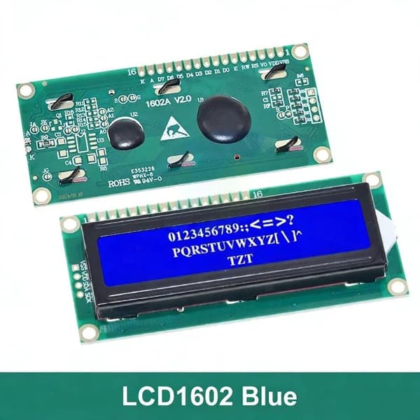 1 stk LCD1602-modul blågrønn 16x2 tegn LCD-skjermmodul A2