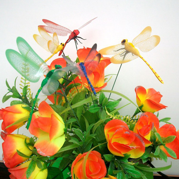 10 kpl Dragonflies Insert Tank Decoration Simulation Dragonfly Ga Multicolor Random color 10PCS