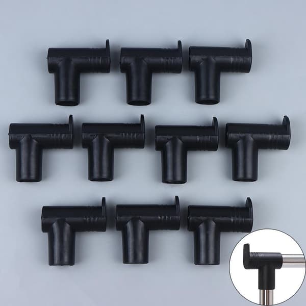 Retvinklet forbindelse dobbelt-pass stik tørrestativ Blue BL 10PCS