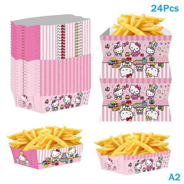 Tecknad Sanrio Hello Kitty Popcornbehållare Pommes Frites A2