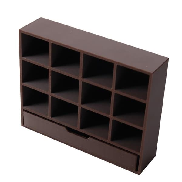 1/12 Dockskåp Förvaringsskåp Displayställ Modell Dockskåp Päls Black
