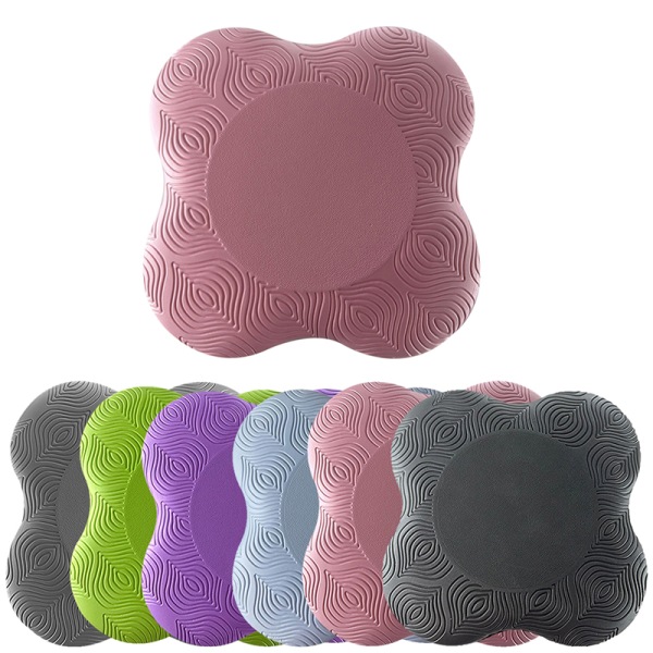 1 Pack Knäskydd Handled Anti-Slip Solid Color Protective Mat Yoga black