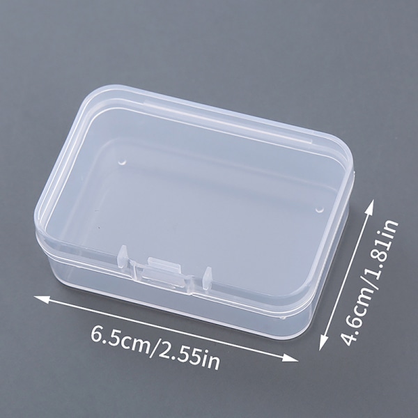 2PC Transparent Plastic Opbevaring Smykkeæske Beholder til Perler 2PCS