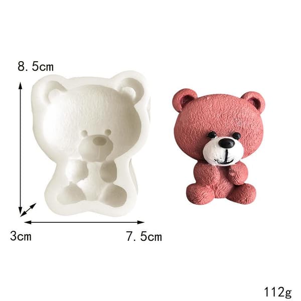 3D Bjørn Silikoneform Kage Bage Dekoration Værktøjer Chokolade Ca A1