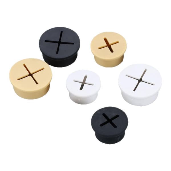 10 STK Kontor Rund Skrivebordsport Bord For USB PC Datamaskin Skrivebord A3