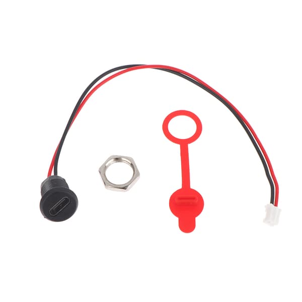 5/8/10 stk 2-pins ladekontakt hunnmonteringsadapter USB Type-C 10Pcs