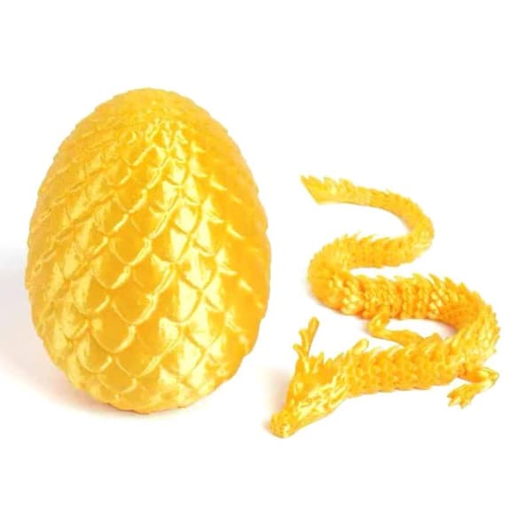 3D-printat 30 cm drakägg med ledad drakmodell Hem D StyleA
