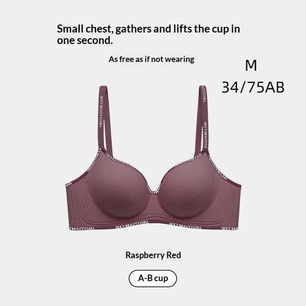Dameundertøy Liten Bryst Sexy Push Up Undertøy Sømløs BH Black M