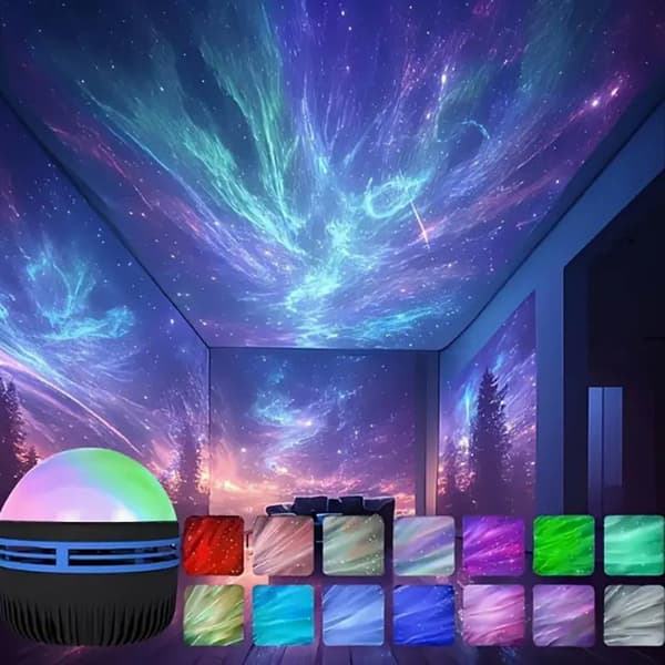 LED Aurora Borealis Natlys Stjerneklar Galakse Lysprojektor D A2 1PC