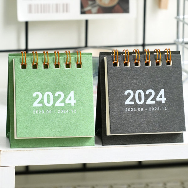 2024 Mini Kalender Enkel kalender Skrivbordsdekoration för planering Red