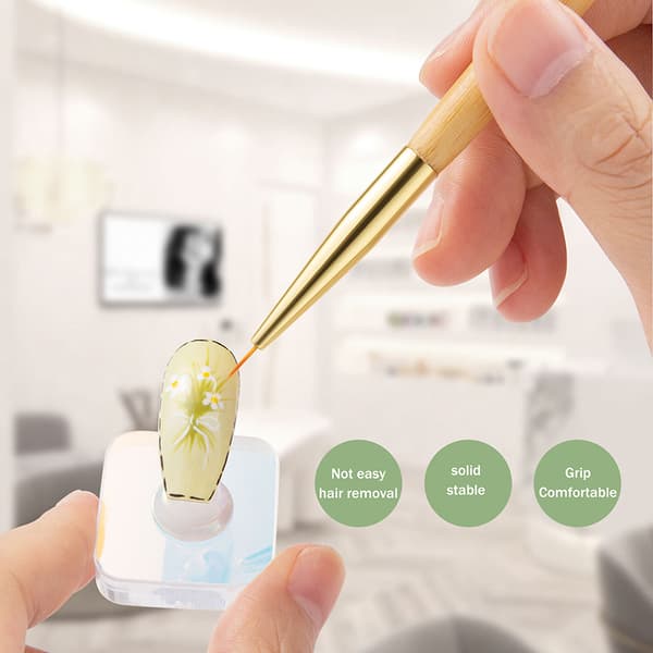 Dubbelsidig nagelborste nagelgradientpenna gel nagellack blomma Set