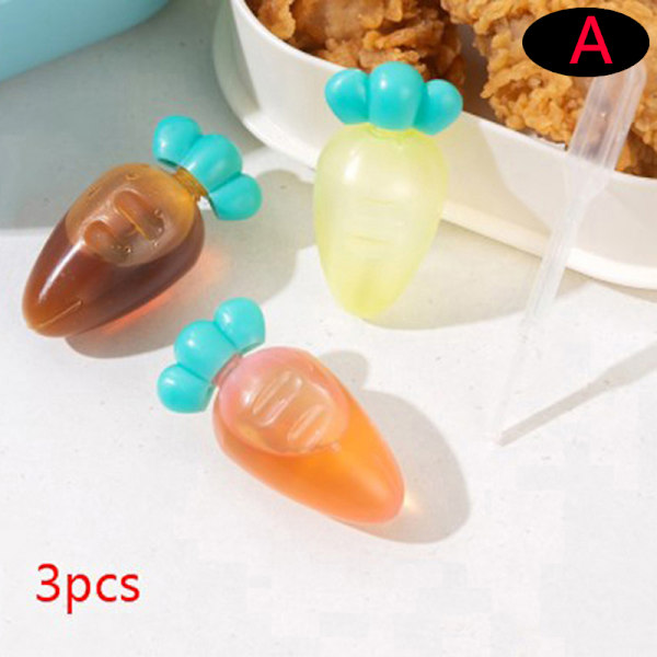 Mini kryddflaska Salladsdressing Såsburk Sprayflaska A 3pcs
