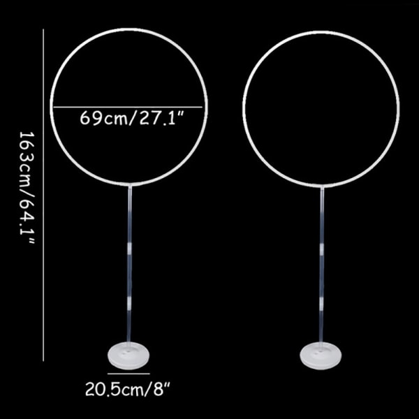 163x73cm Circle Balloon Arch Ram Ballonger Stand Holder Kit Vi