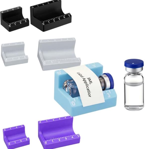 1/2 st 3D-utskrift flasketikettapplikator applikationsdekal Al Black Big