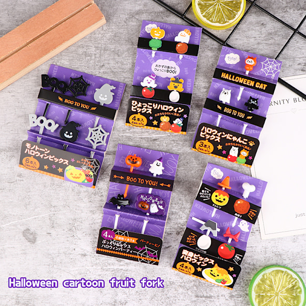 1Pack Halloween Cocktail-tikut Hedelmähaarukka Muoti Lapset Hol A3