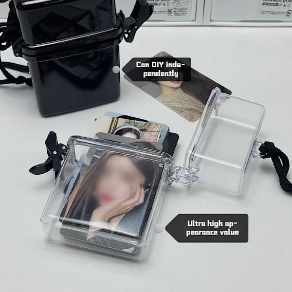 Ins Idol-kortförvaringslåda Dekorativt fotokort Vattentätt foto Transparent