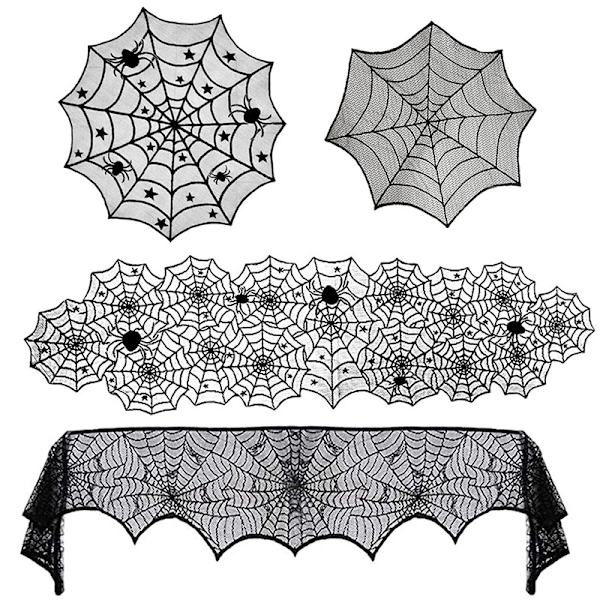 Halloween Dekoration Blonder Spind Edderkop Skelet Dug C