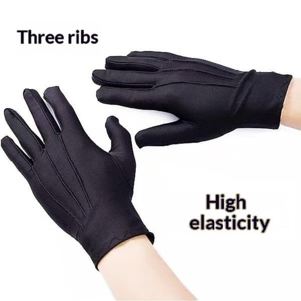 Mode Spandex Elasticitet Korta Handskar Enfärgad Fest Bal Etikett A3