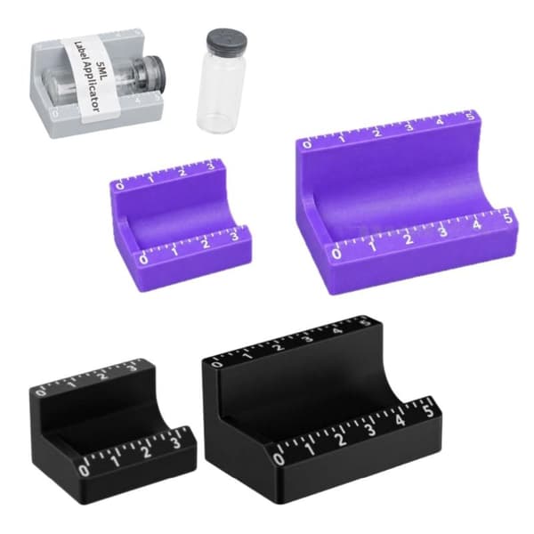 1/2 st 3D-utskrift flasketikettapplikator applikationsdekal Al Black Small