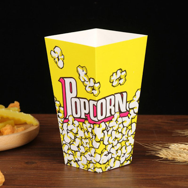 10 stk papir popcornposer røde og hvite filmkvelds popcornbokser 3
