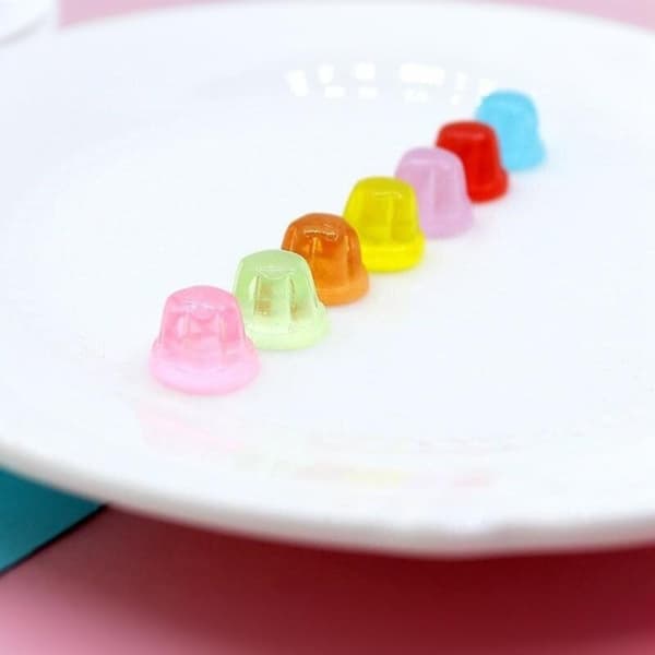 10 stk. harpiks budding Kawaii miniature håndværksmateriale udsmykning A8